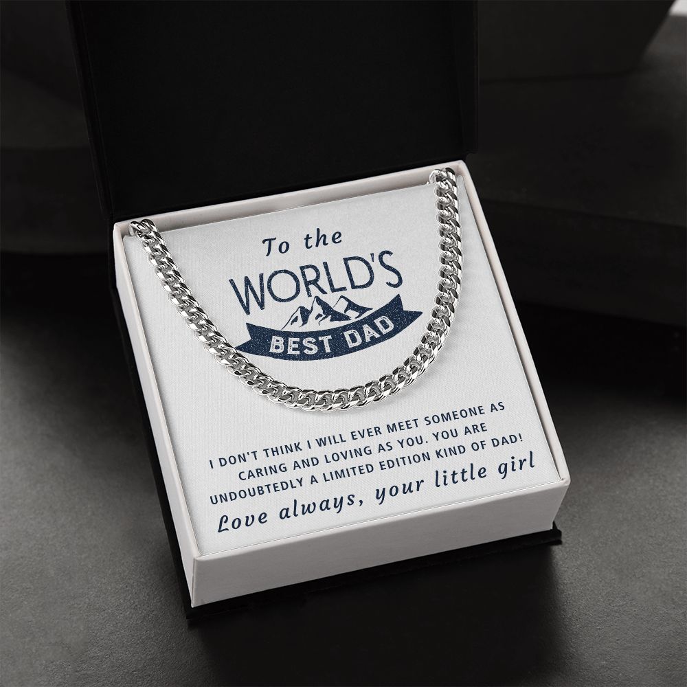 Limited Edition Dad - Length Adjustable Cuban Link Chain For Dad