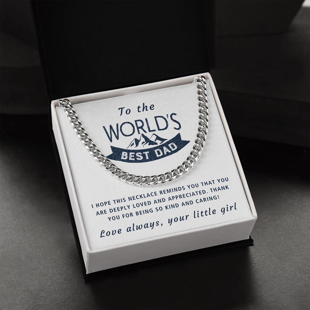 Deeply Loved And Appreciated - Length Adjustable Cuban Link Chain For Dad