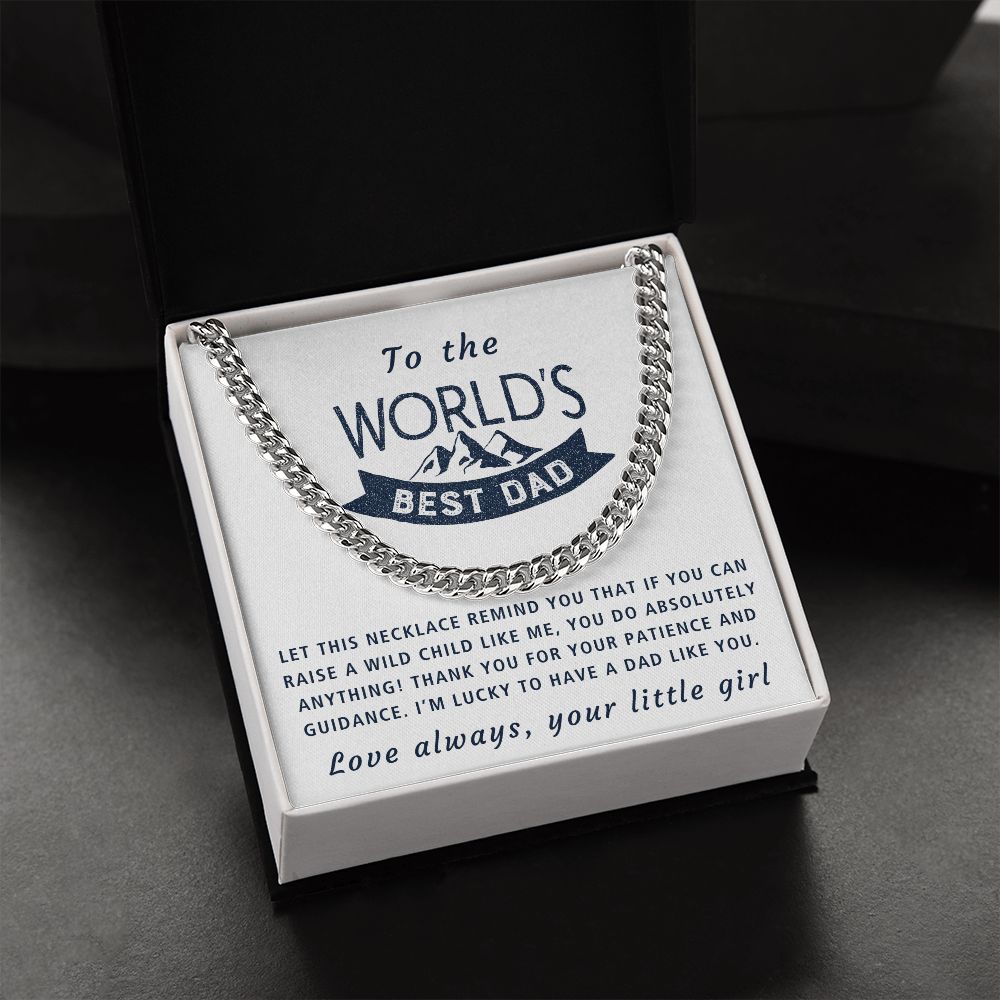 Your Patience And Guidance - Length Adjustable Cuban Link Chain For Dad