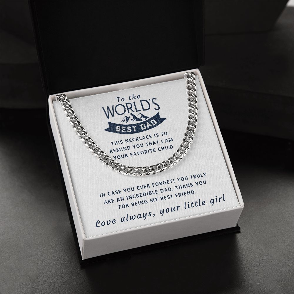 Your Favorite Child - Length Adjustable Cuban Link Chain For Dad