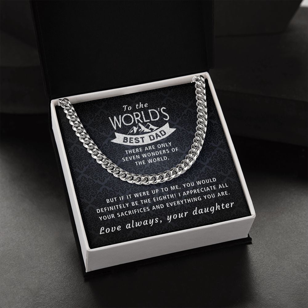 Eighth Wonder - Length Adjustable Cuban Link Chain For Dad