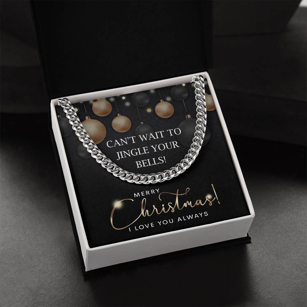 Jingle Your Bells - Length-Adjustable Cuban Link Chain For Your Man For Christmas
