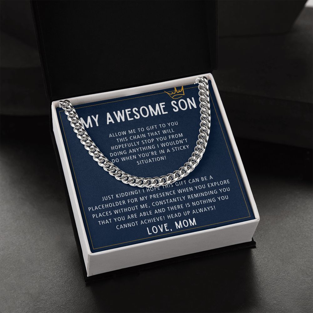 Nothing You Cannot Achieve - Length Adjustable Cuban Link Chain For Son