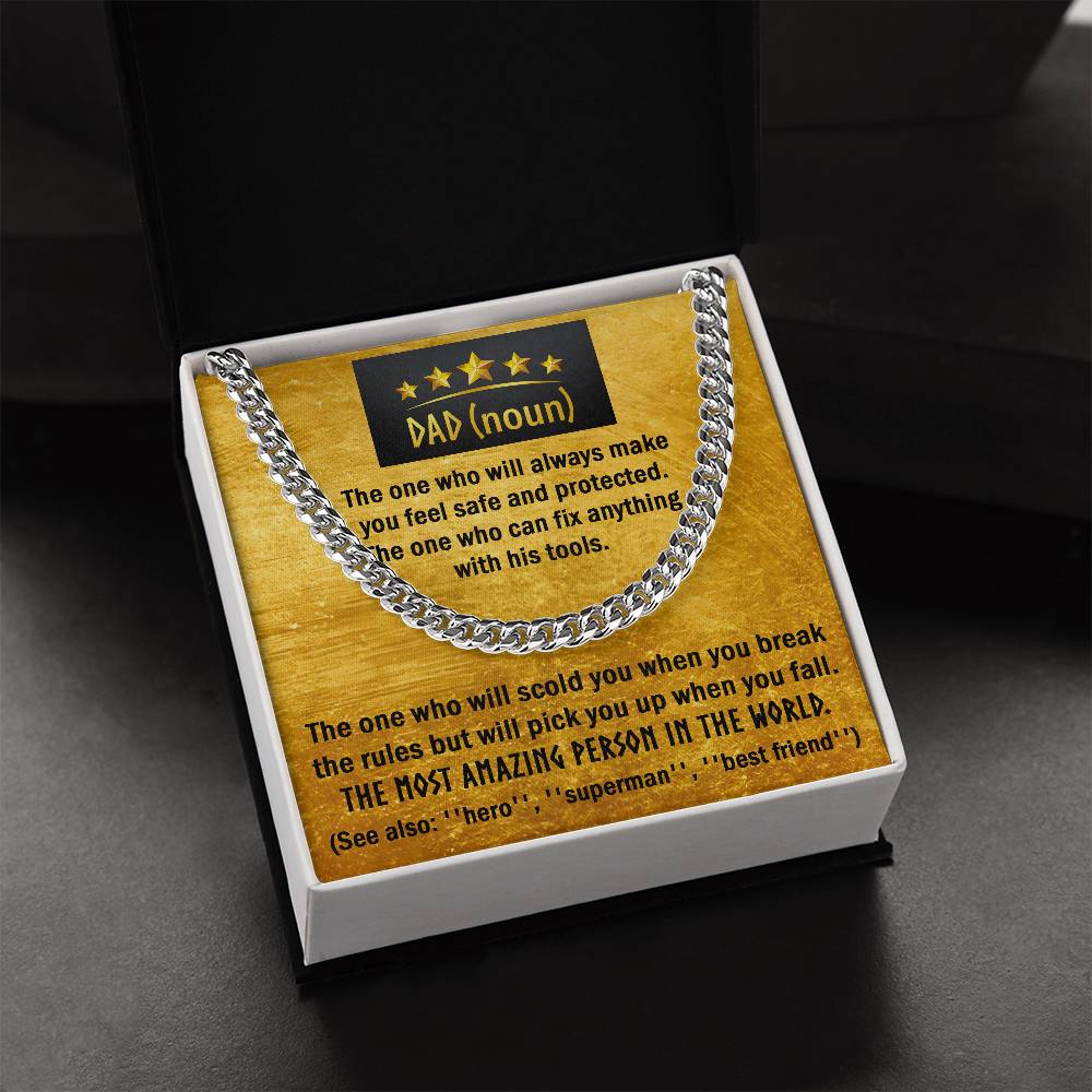 The One - Length - Adjustable Cuban Link Chain For Dad