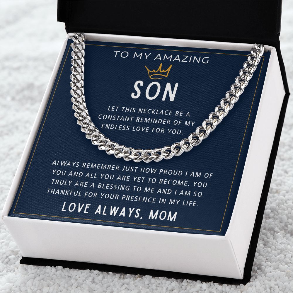 Endless Love - Length Adjustable Cuban Link Chain For Son