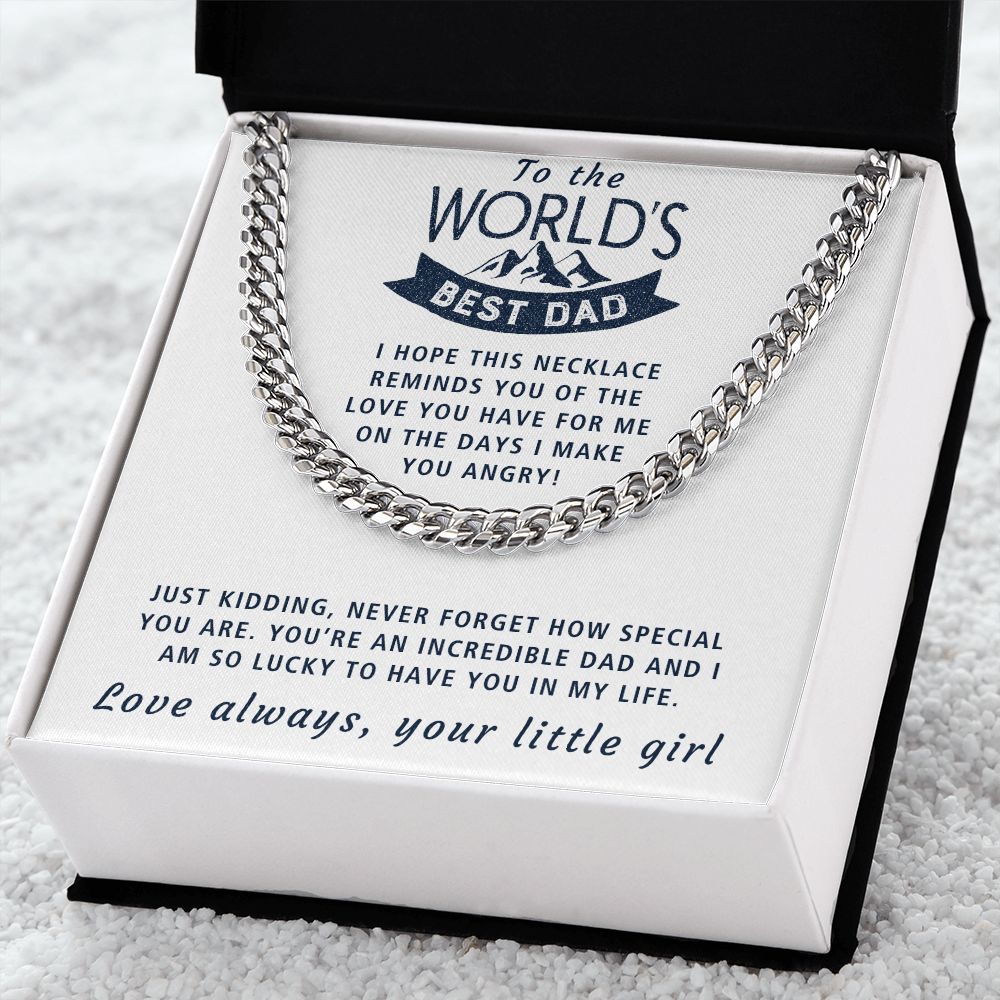 The Love You Have For Me - Length Adjustable Cuban Link Chain For Dad