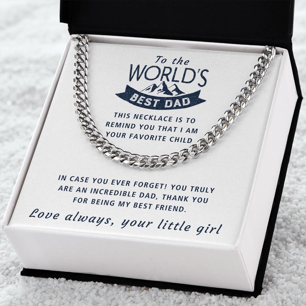 Your Favorite Child - Length Adjustable Cuban Link Chain For Dad