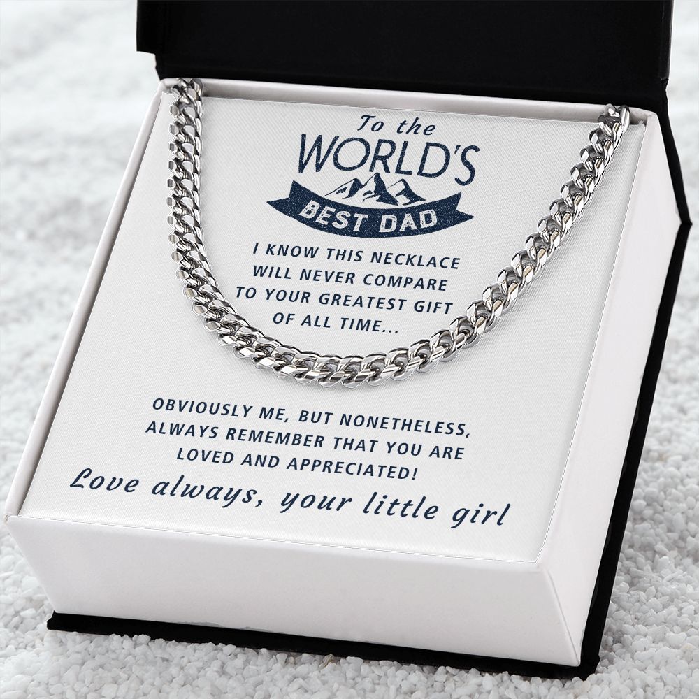 Your Greatest Gift - Length Adjustable Cuban Link Chain For Dad