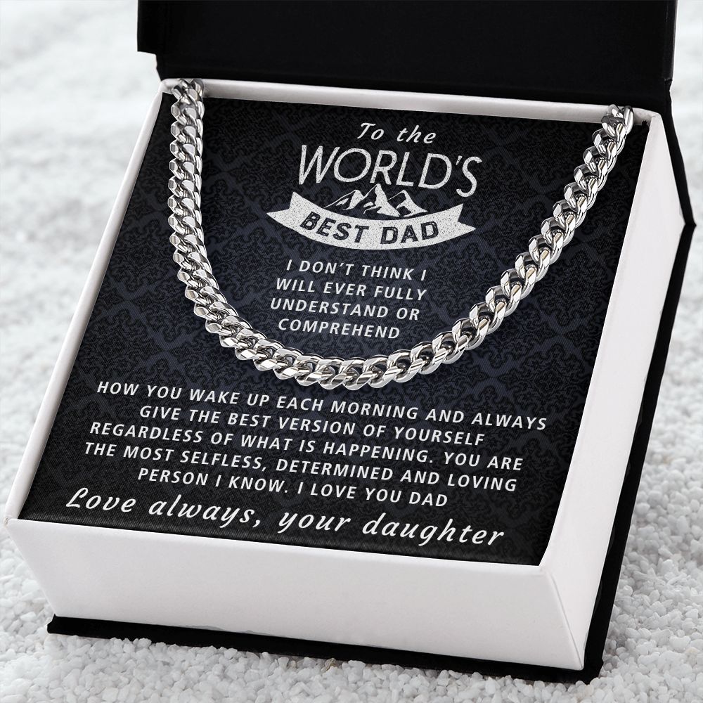 Most Selfless - Length Adjustable Cuban Link Chain For Dad