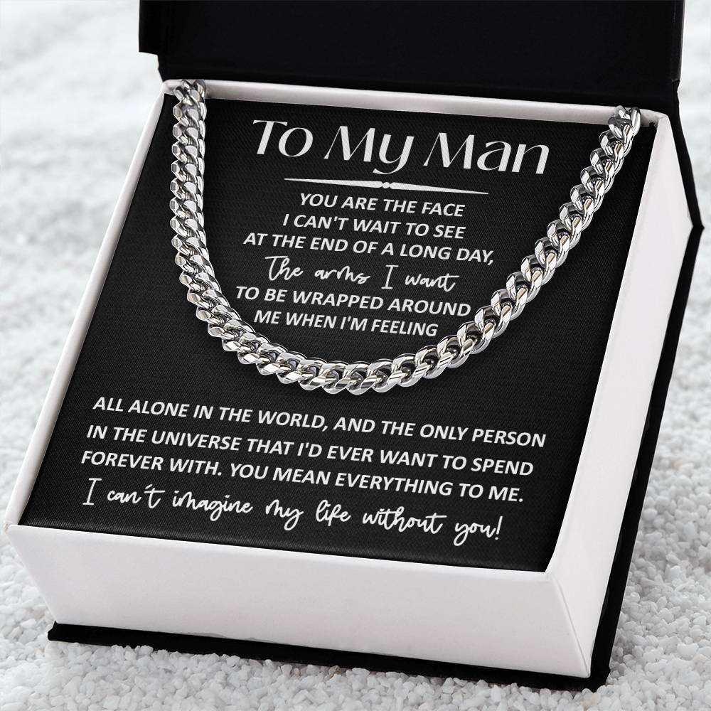 Everything To Me - Length Adjustable Cuban Link Chain For My Man