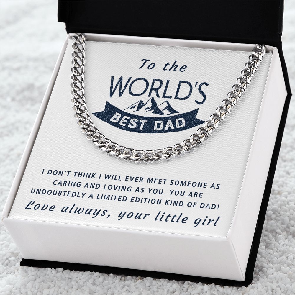 Limited Edition Dad - Length Adjustable Cuban Link Chain For Dad