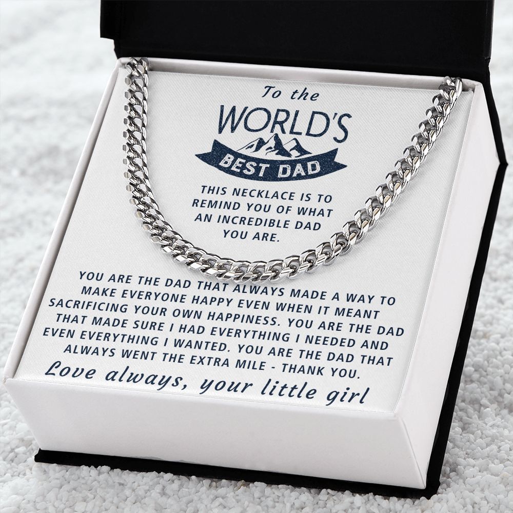 The Extra Mile - Length Adjustable Cuban Link Chain For Dad