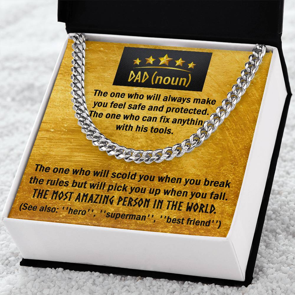 The One - Length - Adjustable Cuban Link Chain For Dad