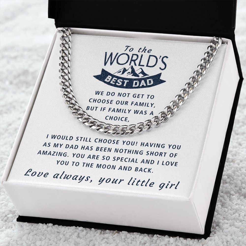 Nothing Short Of Amazing - Length Adjustable Cuban Link Chain For Dad