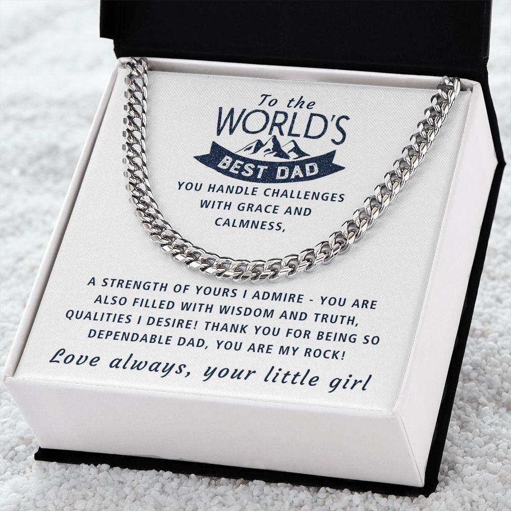 So Dependable - Length Adjustable Cuban Link Chain For Dad