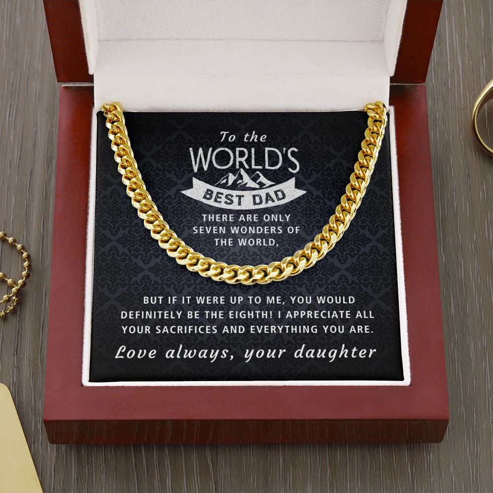 Eighth Wonder - Length Adjustable Cuban Link Chain For Dad