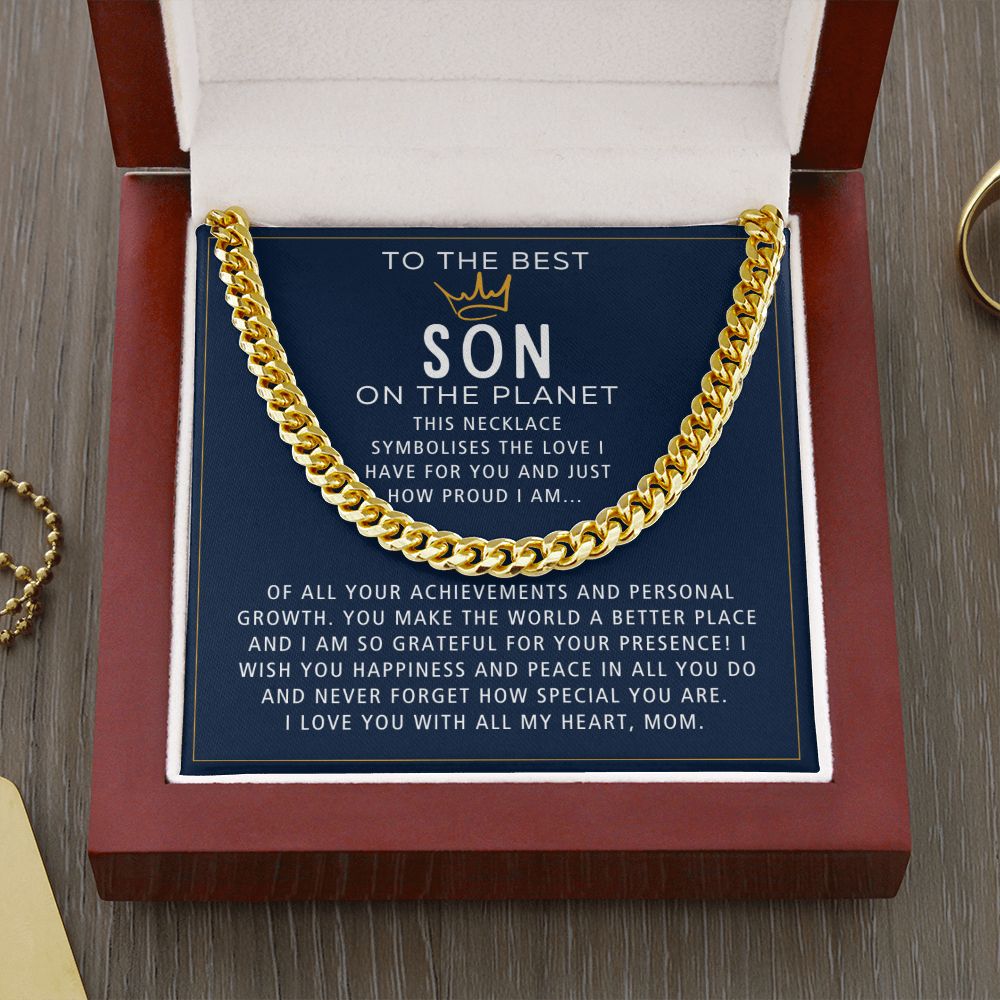Never Forget How Special You Are - Length Adjustable Cuban Link Chain For Son