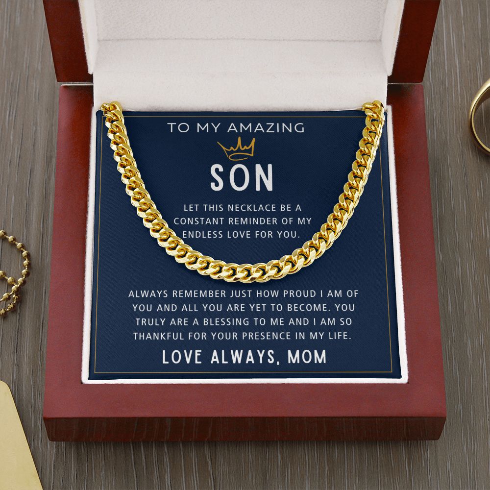 Endless Love - Length Adjustable Cuban Link Chain For Son