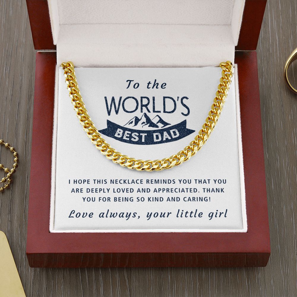 Deeply Loved And Appreciated - Length Adjustable Cuban Link Chain For Dad