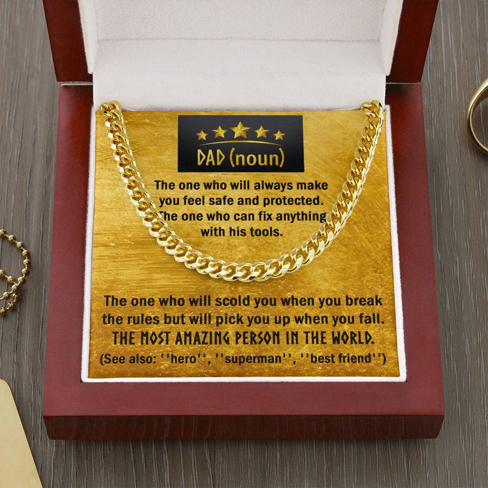 The One - Length - Adjustable Cuban Link Chain For Dad