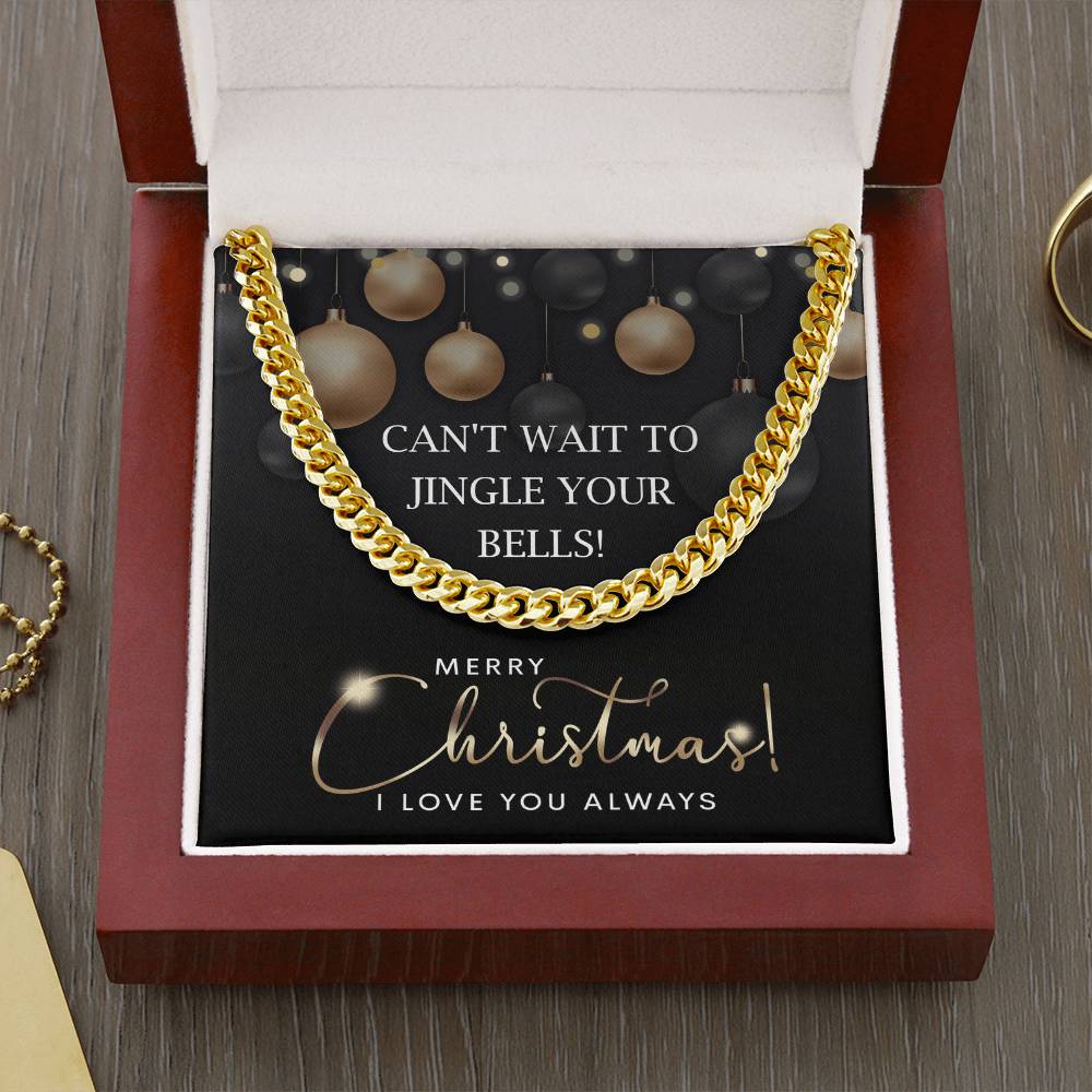 Jingle Your Bells - Length-Adjustable Cuban Link Chain For Your Man For Christmas