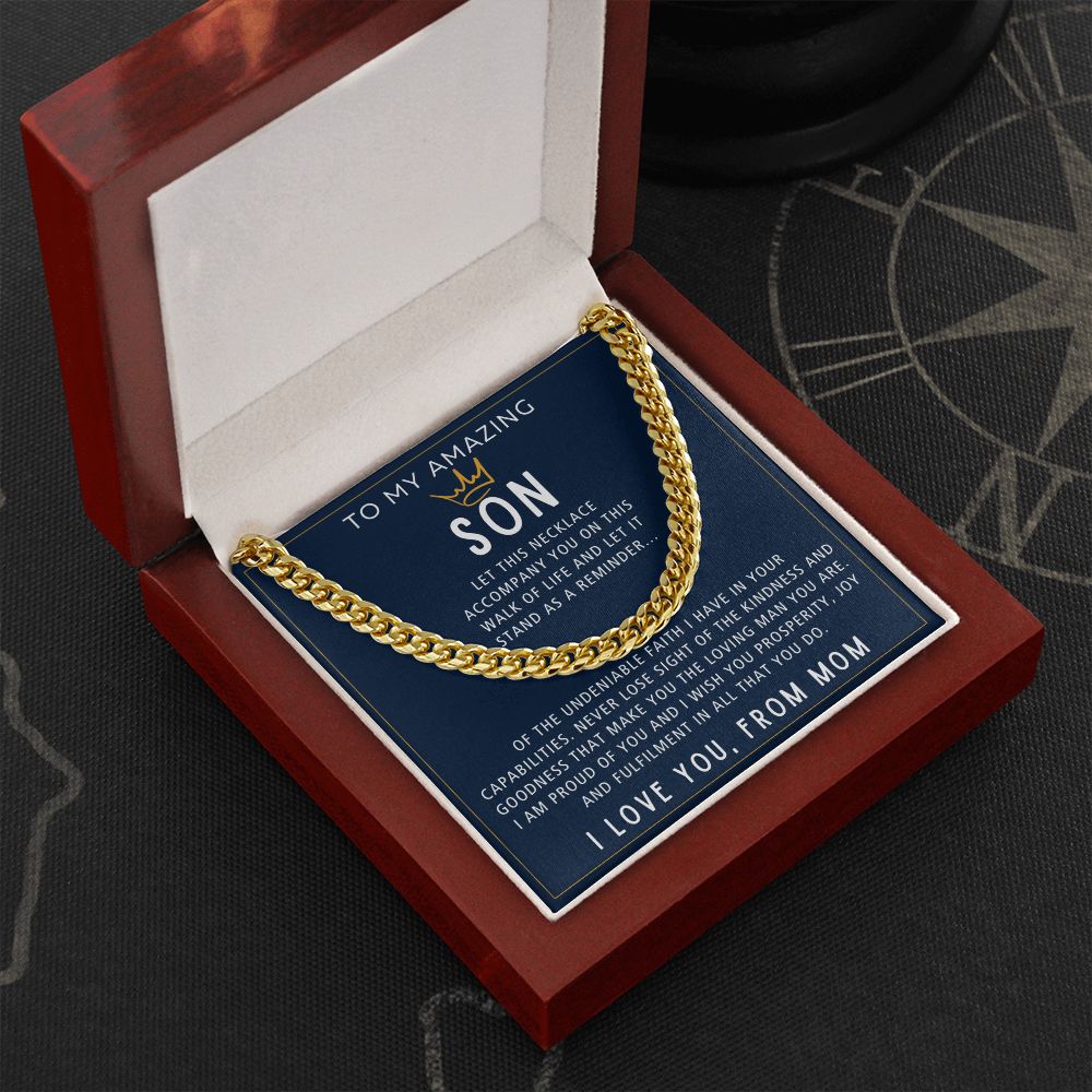 On This Walk Of Life - Length Adjustable Cuban Link Chain For Son