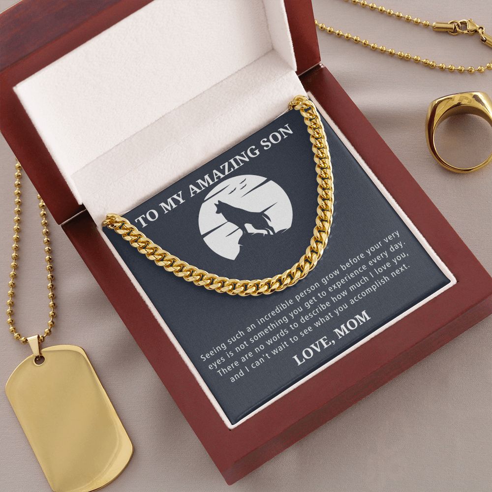 Before My Very Eyes - Length Adjustable Cuban Link Chain For Son