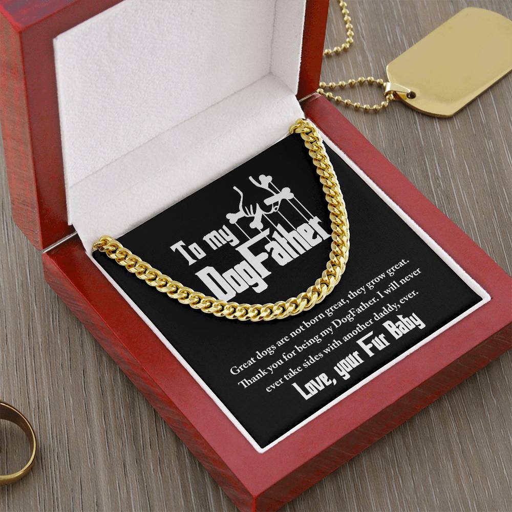 Never Take Sides - Length-Adjustable Cuban Link Chain For Dog Father