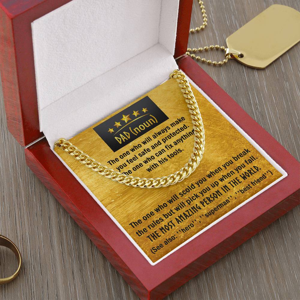 The One - Length - Adjustable Cuban Link Chain For Dad