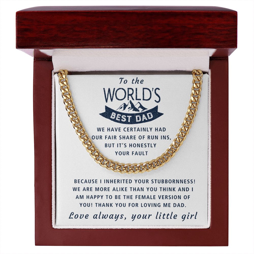 Female Version Of You - Length Adjustable Cuban Link Chain For Dad