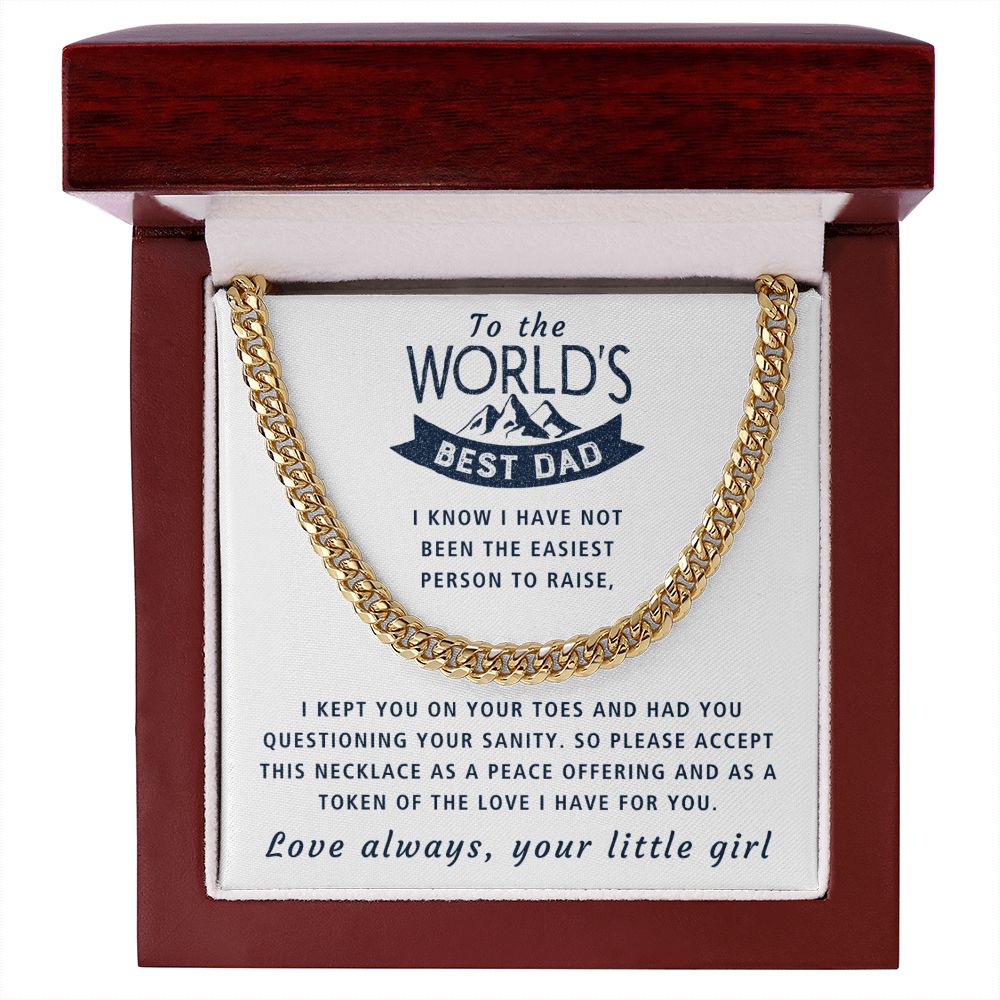 Not Easy To Raise - Length Adjustable Cuban Link Chain For Dad