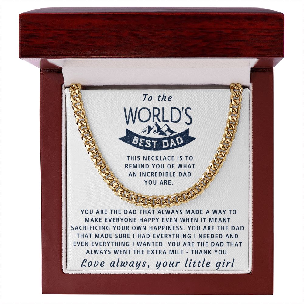 The Extra Mile - Length Adjustable Cuban Link Chain For Dad