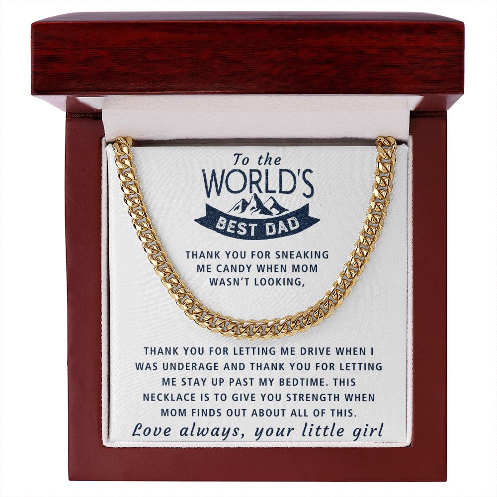 When Mom Finds Out - Length Adjustable Cuban Link Chain For Dad