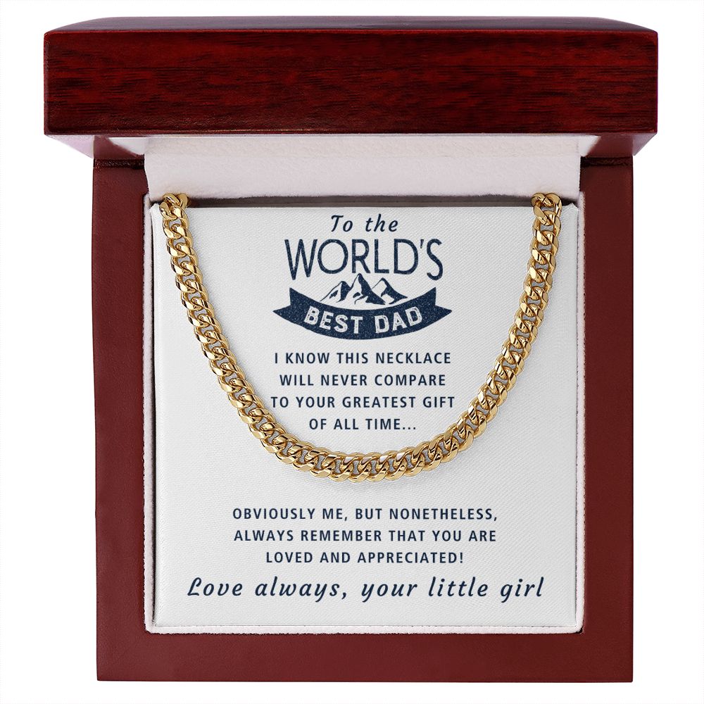 Your Greatest Gift - Length Adjustable Cuban Link Chain For Dad