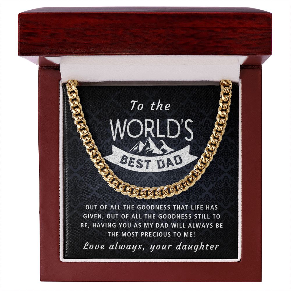 The Most Precious - Length Adjustable Cuban Link Chain For Dad