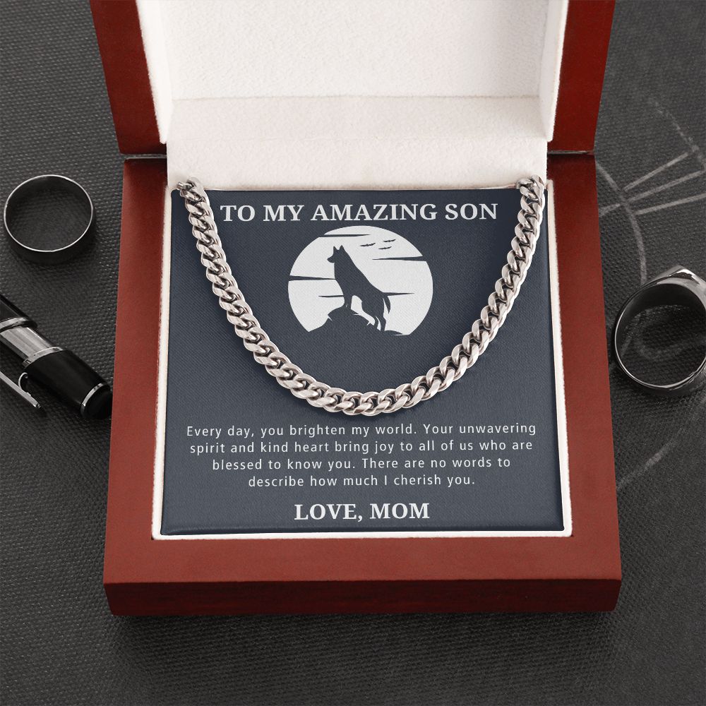 Cherish - Length Adjustable Cuban Link Chain For Son