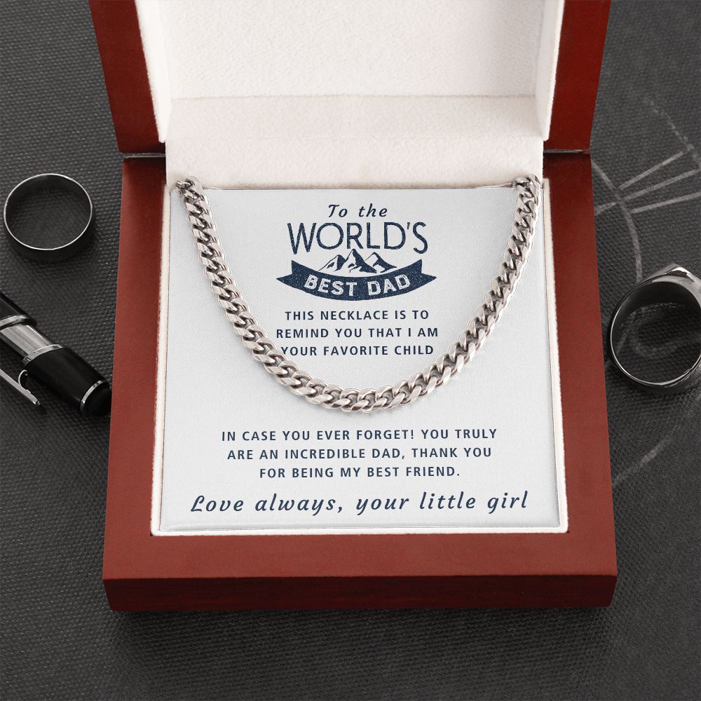 Your Favorite Child - Length Adjustable Cuban Link Chain For Dad