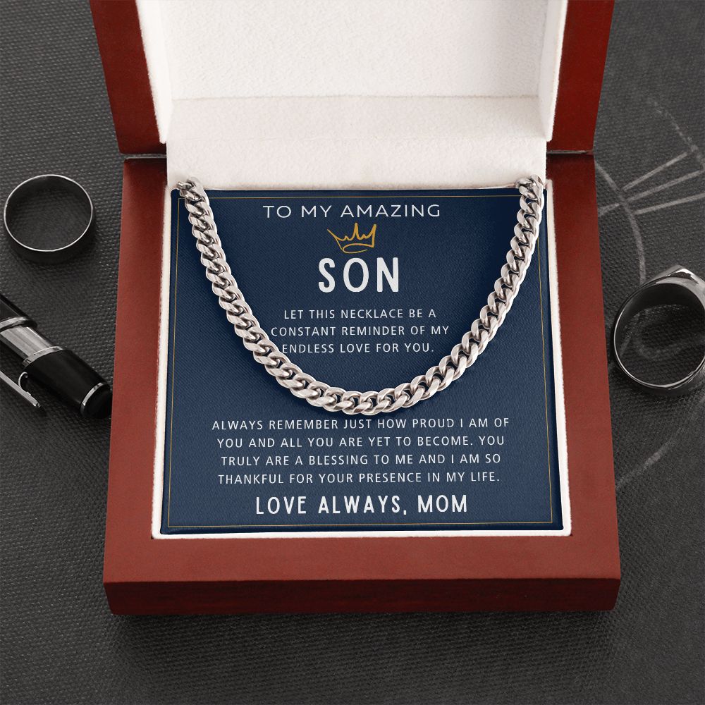 Endless Love - Length Adjustable Cuban Link Chain For Son