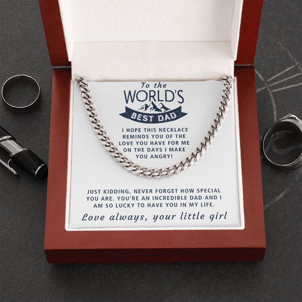 The Love You Have For Me - Length Adjustable Cuban Link Chain For Dad