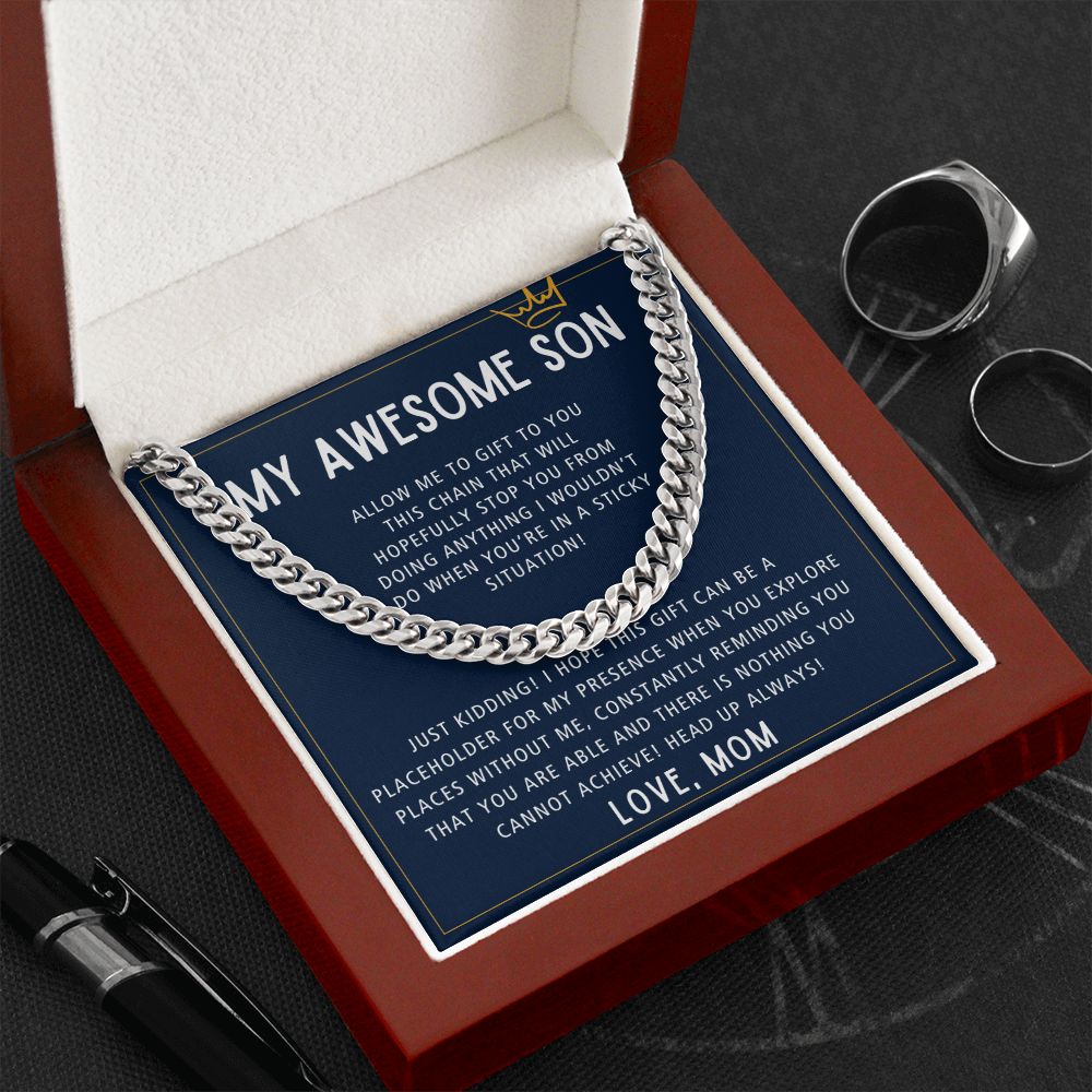 Nothing You Cannot Achieve - Length Adjustable Cuban Link Chain For Son