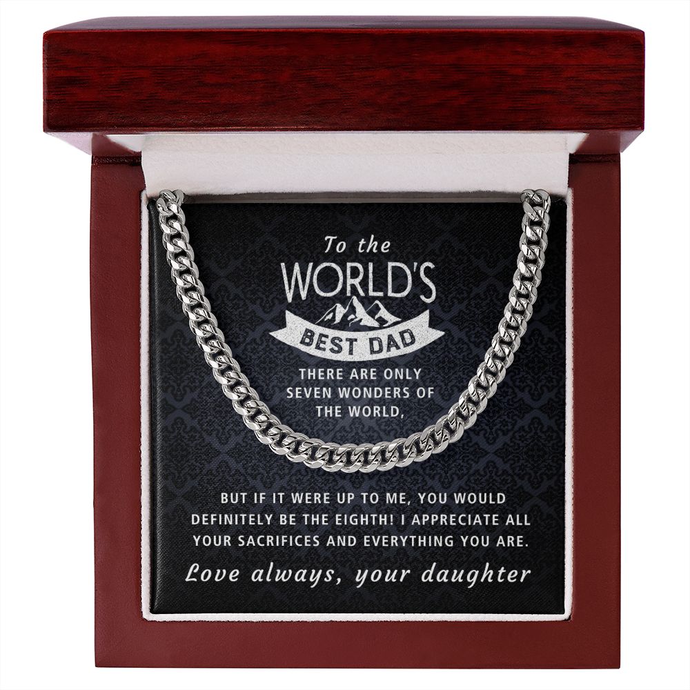 Eighth Wonder - Length Adjustable Cuban Link Chain For Dad