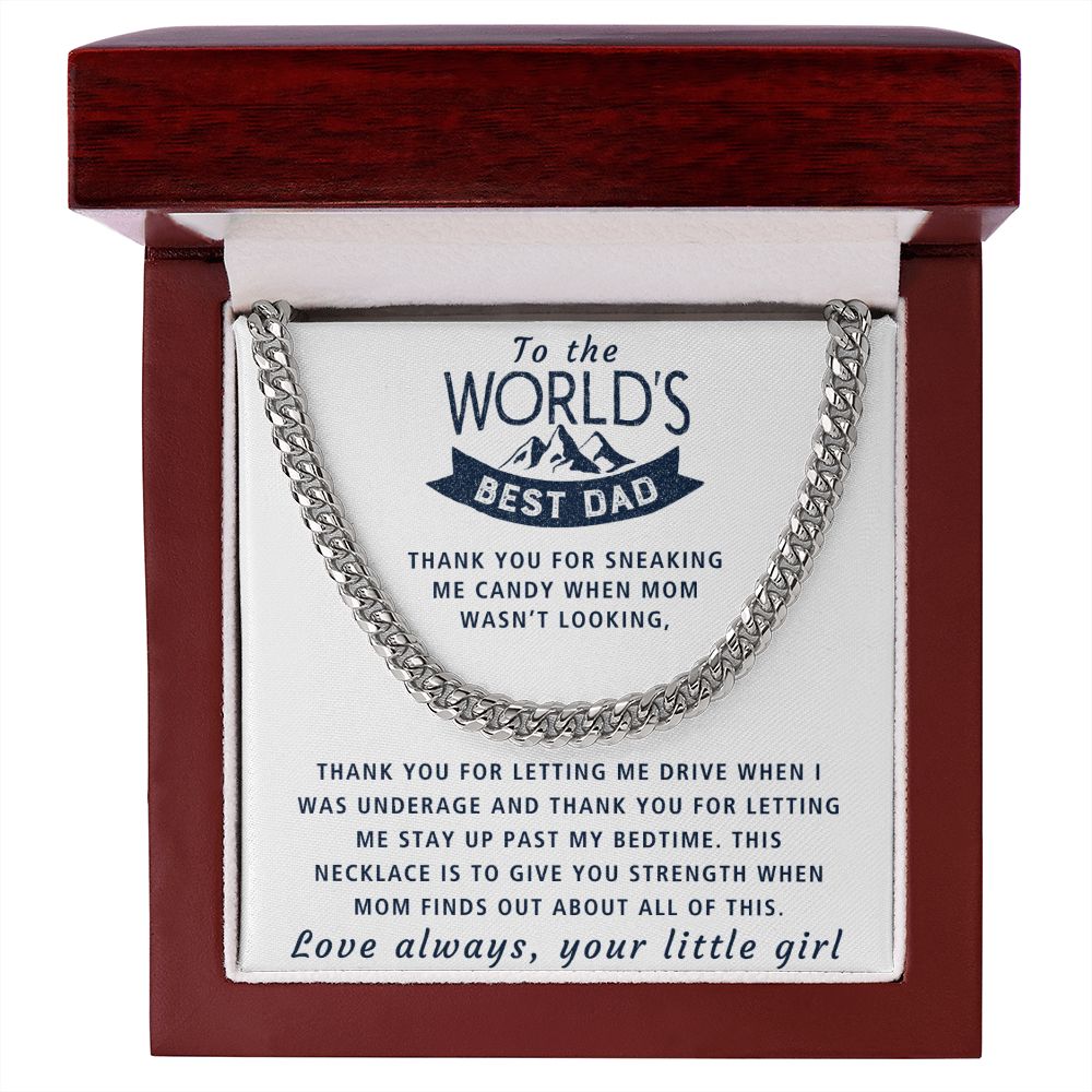 When Mom Finds Out - Length Adjustable Cuban Link Chain For Dad
