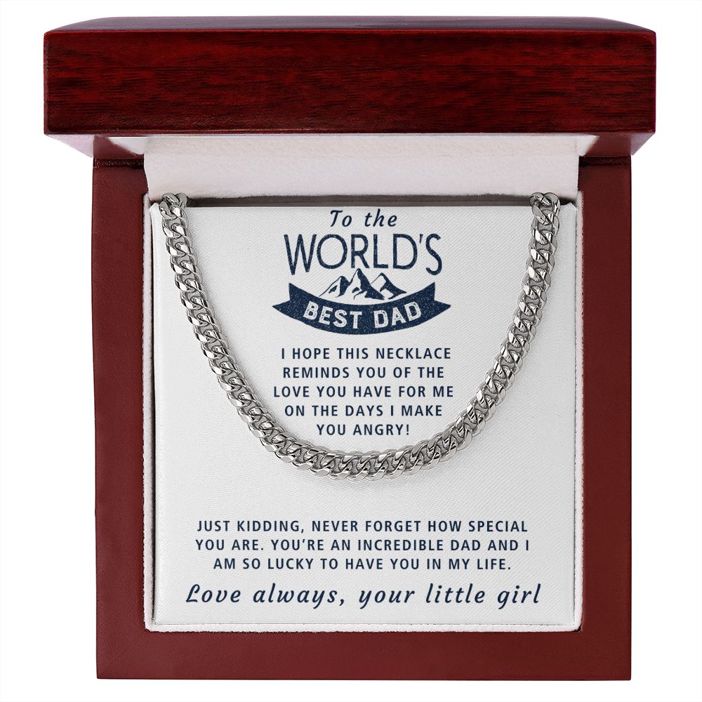 The Love You Have For Me - Length Adjustable Cuban Link Chain For Dad