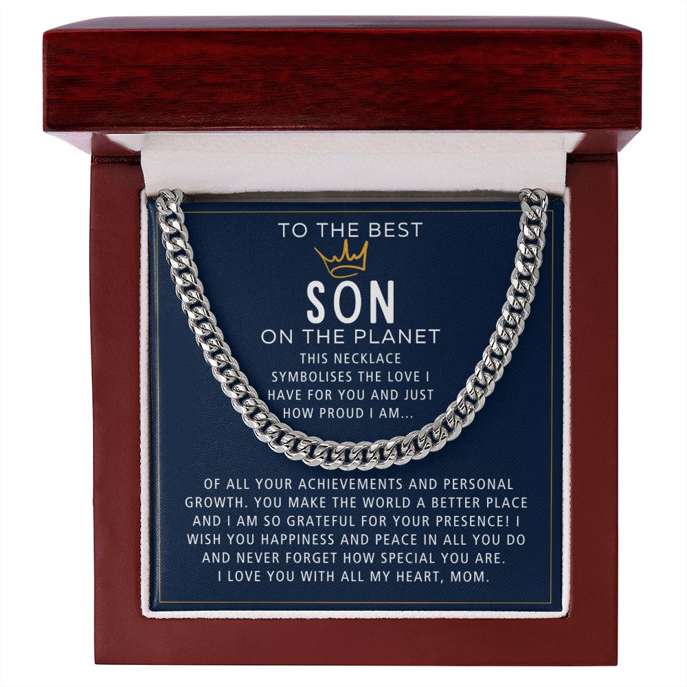 Never Forget How Special You Are - Length Adjustable Cuban Link Chain For Son