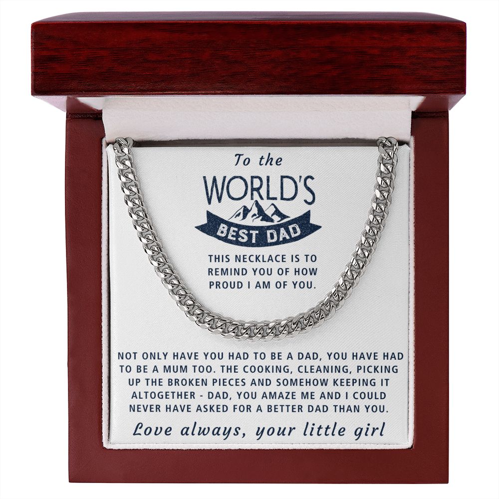 Never A Better Dad Than You - Length Adjustable Cuban Link Chain For Dad