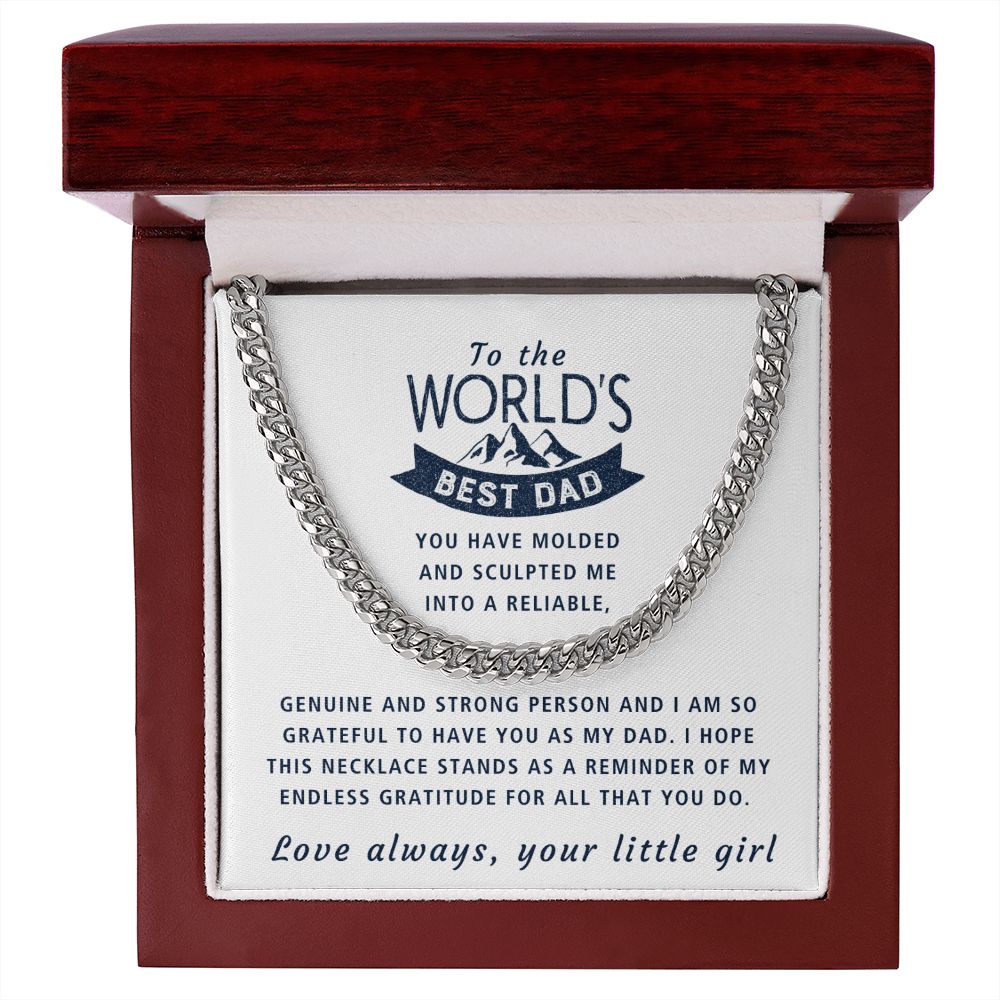 Endless Gratitude - Length Adjustable Cuban Link Chain For Dad