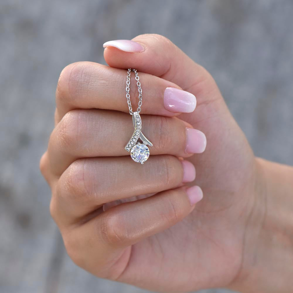 Congratulations Sweet Sister - Alluring Beauty Necklace For Sister On Her Wedding Day