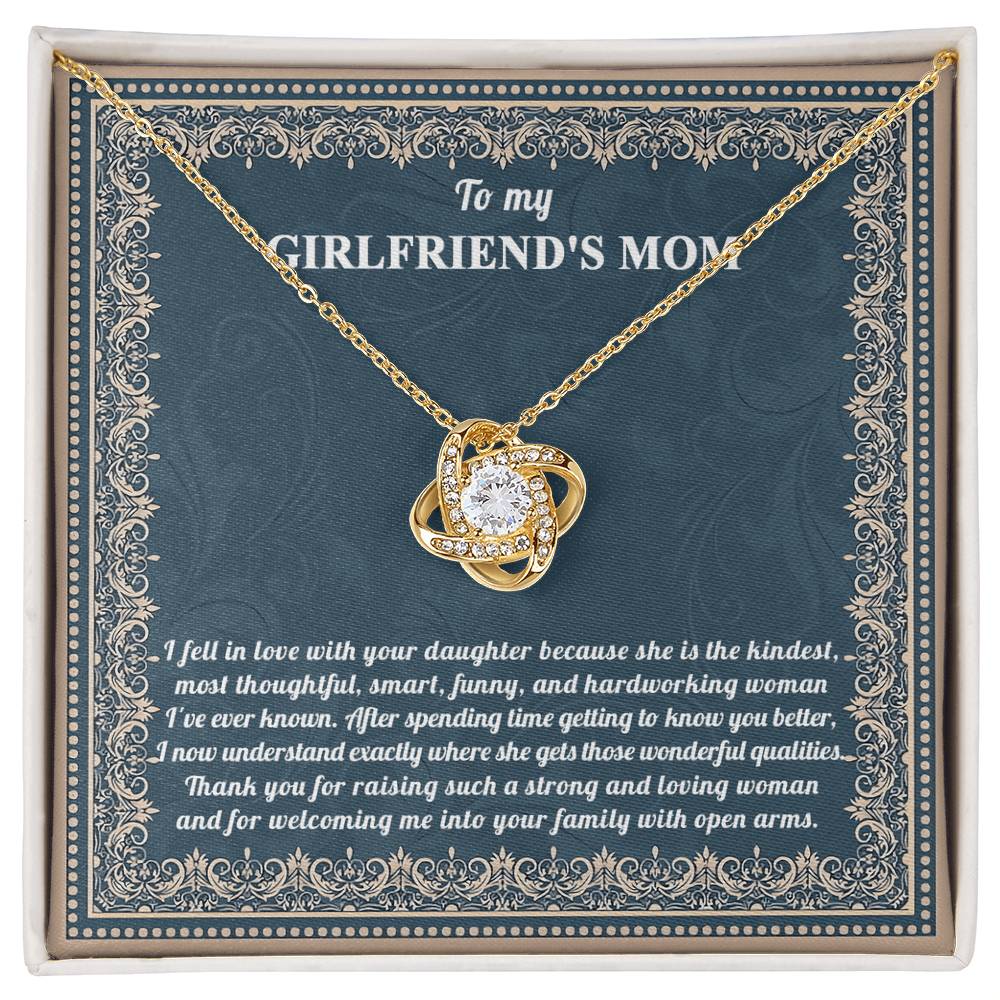 With Open Arms - Love Knot Necklace For Girlfriend's Mom