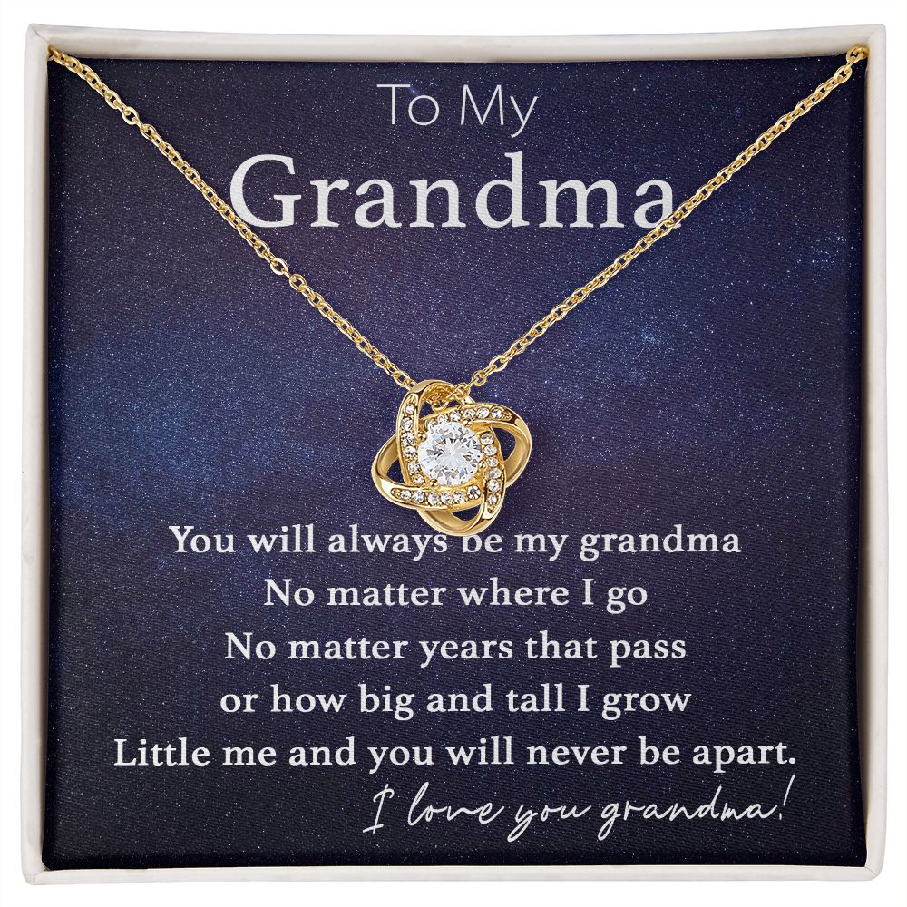 Never Be Apart - Love Knot Necklace For Grandma