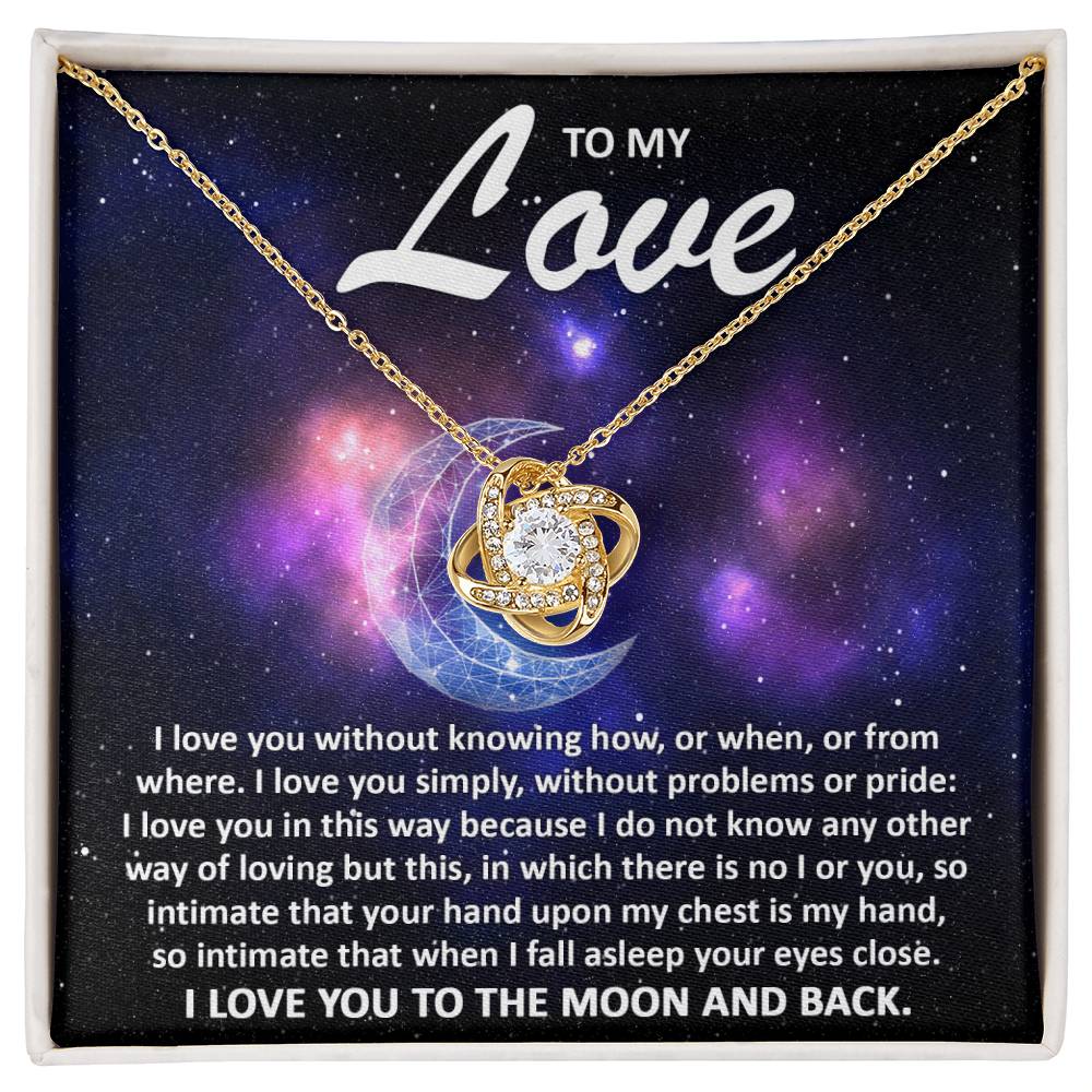I Love You - Love Knot Necklace For Your Love